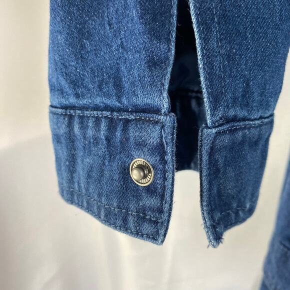 Levi's Barn Chore Belted Denim Jacket Women S Blue Dark Wash Utility Safari NWT - Picture 7 of 12